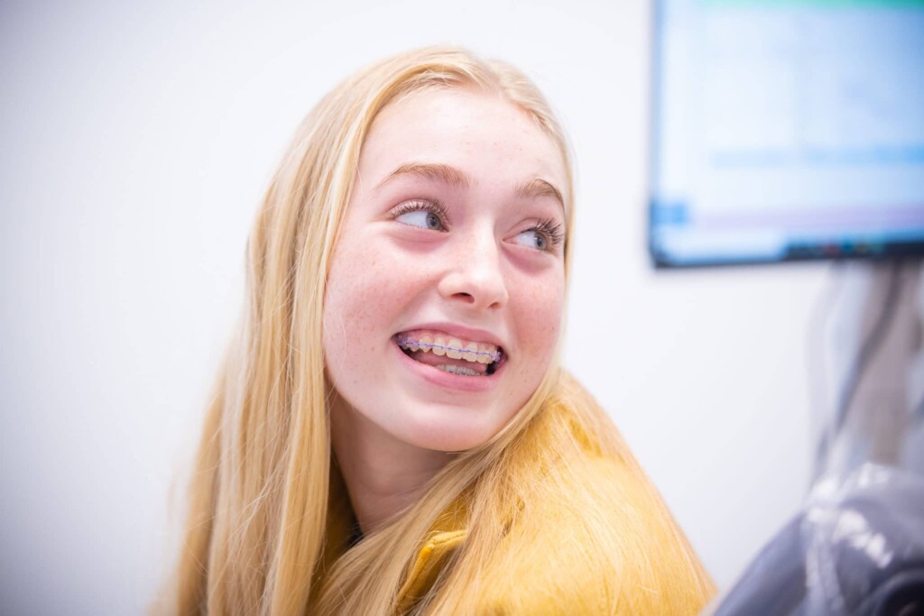 Teen Girl Smiling With Braces